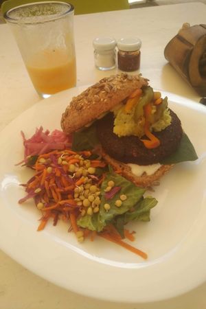 Beet Burger at Co.ConAmor in Tulum