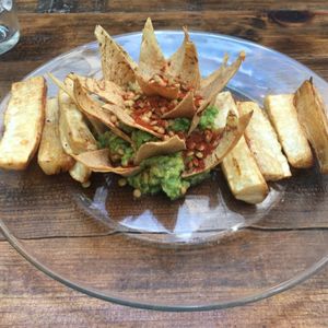 Guac and Yuca Fries  at Co.ConAmor in Tulum