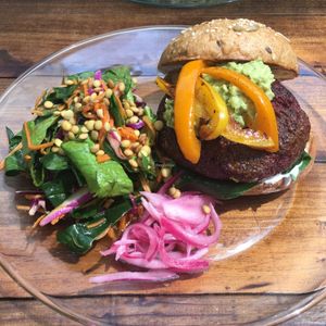 Beetroot Burger  at Co.ConAmor in Tulum