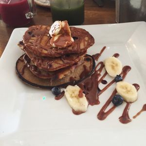 happy vegan pancakes  at The Garden in Hale