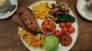 Plant-powered breakfast at The Garden in Hale