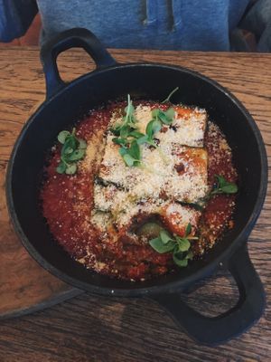 the rainbow lasagne  at The Garden in Hale