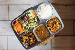 Thali is vegetarian Indian&Thai restaurant full of colourful tastes. Except rice&vegetable sauces they offer European soups, salads and delicious RAW desserts.
 at Thali - Dunajska in Bratislava