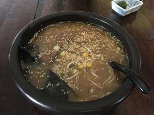 Noodle soup at Wabi-Sabi Noodle House Morato in Metro Manila
