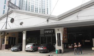 This is 'The Collective' the building Wabi-Sabi is housed in. at Wabi-Sabi Noodle House Morato in Metro Manila