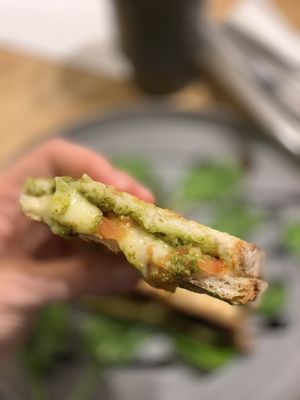 Grilled sandwich with pesto   at Lotta Love in Malmo