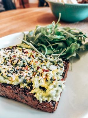Smashed Avocado toast at Lotta Love in Malmo