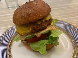Veggie burger   at Rice Revolution 呷米蔬食 - Gā Mǐ Shū Shí in Taipei