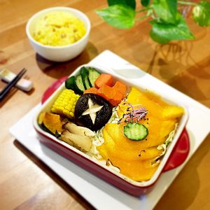 Seasonal main dish - mango & roast vegetables (summer only)  at Rice Revolution 呷米蔬食 - Gā Mǐ Shū Shí in Taipei