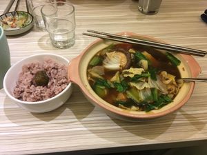 Spicy hot pot set at Rice Revolution 呷米蔬食 - Gā Mǐ Shū Shí in Taipei