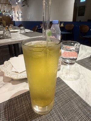Green iced teaa  at Rice Revolution 呷米蔬食 - Gā Mǐ Shū Shí in Taipei