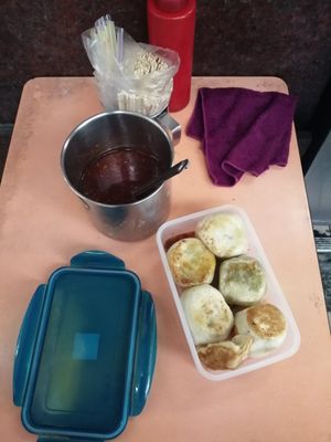 Used my reusable container for my goodies. They use plastic otherwise. at Shàng Dǐng HuángJiā 上頂皇家 - Main Station in Taipei