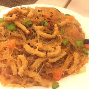 Stir-fried bean threads with shredded prime pork at ChangLe in Hong Kong Island