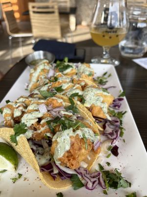 Green Goddess Cauli Tacos  at Tucos Taco Lounge in Sudbury