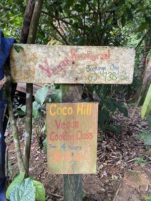 When you see this sign, you know you’ve made it!  at Coco Hill in Bocas Del Toro