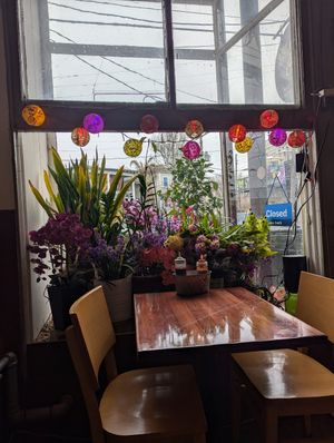 Cute window at Lilly's Cafe in New Orleans