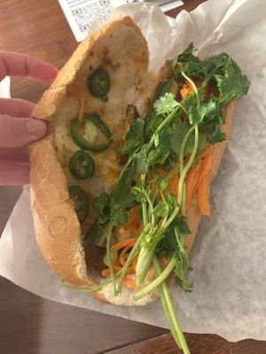 Lemongrass tofu banh-mi  at Lilly's Cafe in New Orleans
