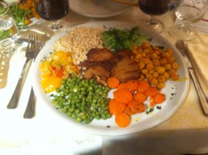 Vegan Menu 'Monopiatto' with Seitan at Il Punto Verde in Turin