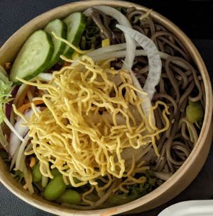 Soba ramen salad (takeaway) at Sushi Momo in Montreal