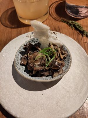 Oyster shot from the tasting menu. at Sushi Momo in Montreal