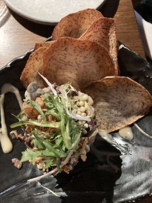 Mushroom tartare   at Sushi Momo in Montreal