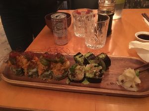 L'enfer and Chimi massamune at Sushi Momo in Montreal