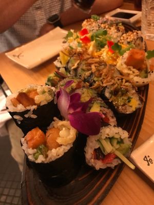 sushi sampler- gorgeous and unbelievably good! at Sushi Momo in Montreal