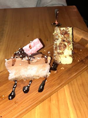 Matcha Cake & Chocolate Cake  at Sushi Momo in Montreal