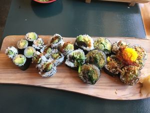 Popeye and friends at Sushi Momo in Montreal