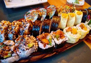 Sushi selection of the 4 course menu for two at Sushi Momo in Montreal