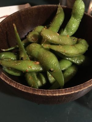Edamame at Sushi Momo in Montreal