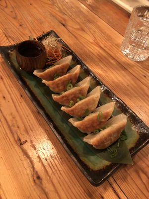 Pan fried dumplings - I would skip next time in favour of more sushi at Sushi Momo in Montreal