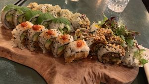 Vegan sushi assortment  at Sushi Momo in Montreal