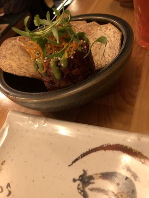 “Beef” tartar was phenomenal ! at Sushi Momo in Montreal