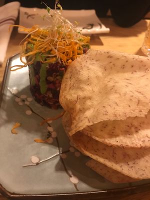 Beet tartare  at Sushi Momo in Montreal