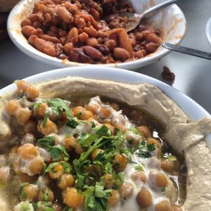 delicious Vegan food at Micha's  at Etzel Micha - Micha's Humus in Tel Aviv