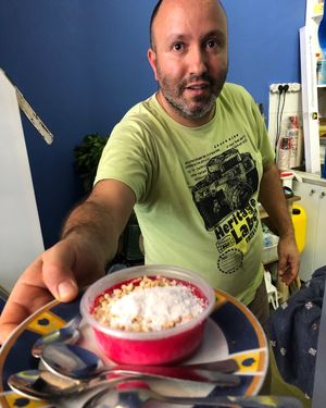 Vegan Malabi at Micha’s  at Etzel Micha - Micha's Humus in Tel Aviv