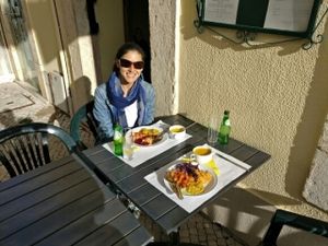 enjoying a great meal at Gengibre e Canela at Gengibre E Canela in Faro