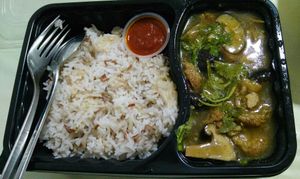 Lions mane mushroom with brown rice at iVege 爱心素 in Central Singapore