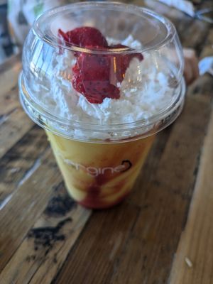 Passion fruit smoothie at Aubergine and Company in Orem