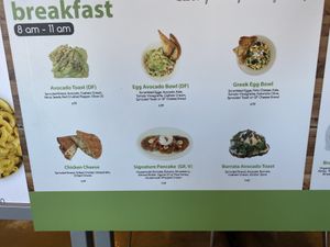 Avocado Toast is vegan but pancakes are not. Ignore the “V.” 😎 at Aubergine and Company in Orem