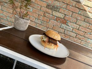 Vegan burger  at Heal.Thy Self Co in Yarraville