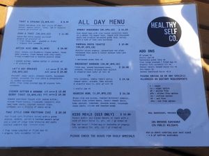 Menu Apr 2025 at Heal.Thy Self Co in Yarraville
