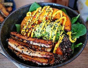 Nourish Bowl with Tempeh at Heal.Thy Self Co in Yarraville