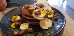 Banana pancakes at Heal.Thy Self Co in Yarraville