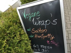 outside at Veganatural in Giessen