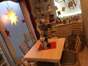 inside dining table (only one inside) at Veganatural in Giessen