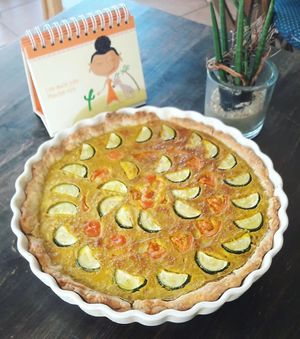 Curry-Quiche with tomatoes and zucchini :) at Veganatural in Giessen