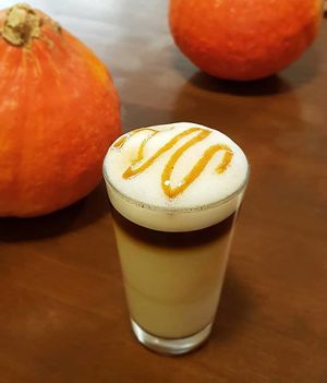 Pumpkin Late. They created the organic pumpkin syrup themselves!  at Veganatural in Giessen