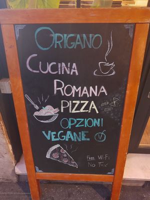 Outside at Origano Trevi in Rome